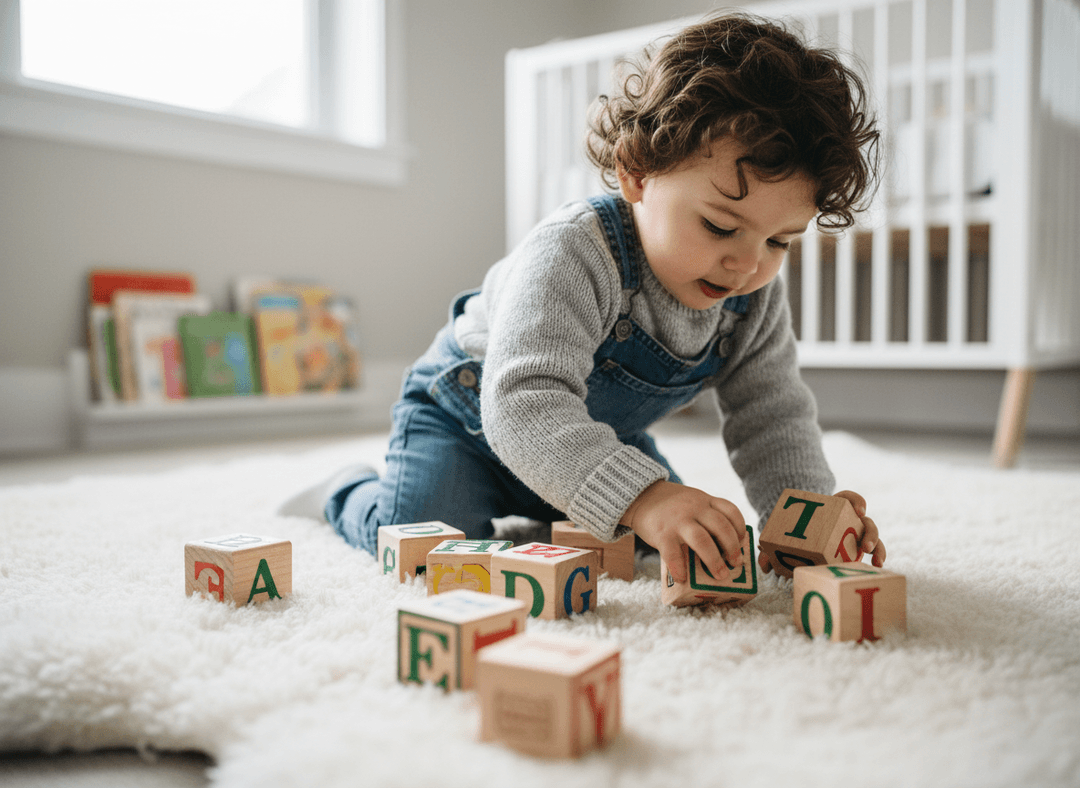 Wooden alphabet blocks - hands-on letter learning