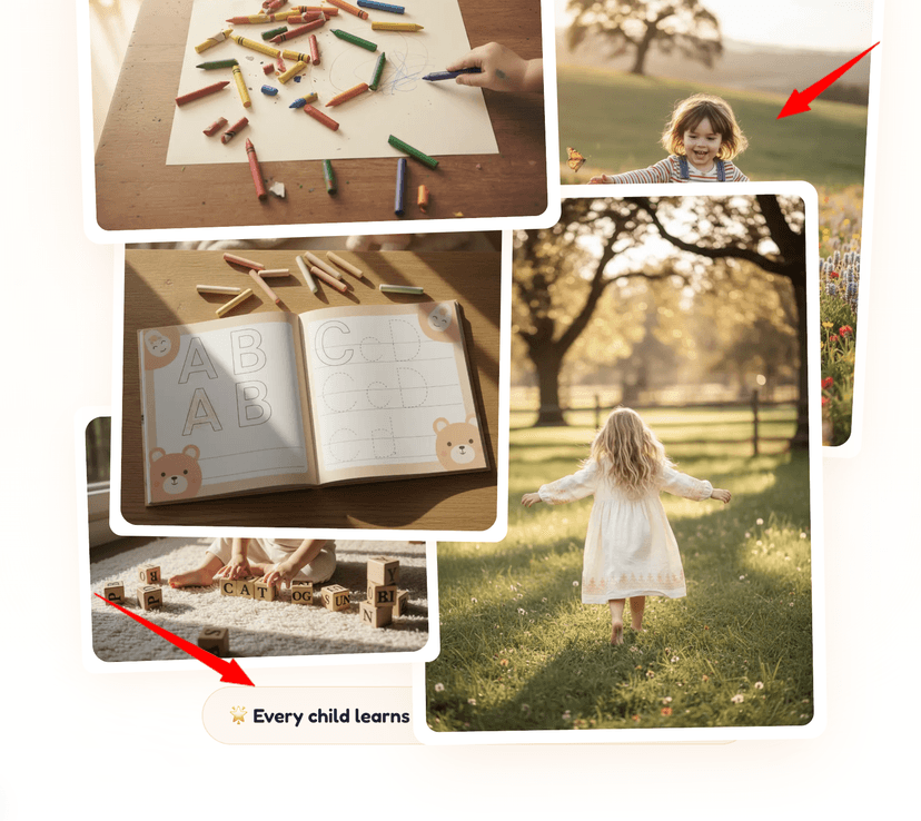 Child playing and running - joyful homeschool moment